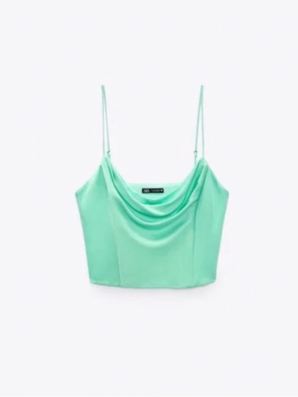 Zara Mint Green Satin Corset Top Size M
